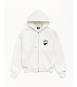 Худи Stussy Long Haul Zip Hoodie Off White