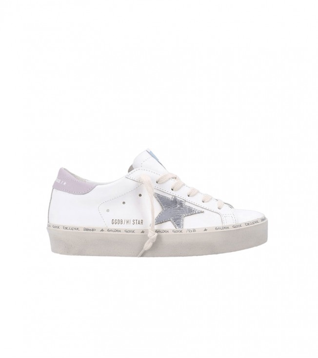 Golden Goose Hi Star White Silver Lilac (Women's)