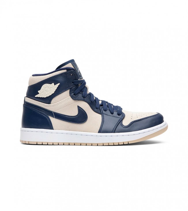 Кроссовки Jordan 1 Retro Premium Midnight Navy Light Cream WMNS