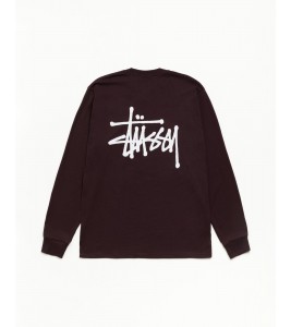 Лонгслив Stussy Basic Stüssy Ls Tee Chocolate - ???? ?20