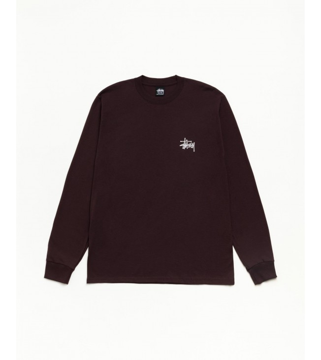 Лонгслив Stussy Basic Stüssy Ls Tee Chocolate