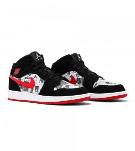 Кроссовки Air Jordan 1 Mid Newspaper Nike Air Times GS - ???? ?20