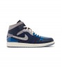 Jordan 1 Mid SE Craft Obsidian French Blue Ashen Slate White
