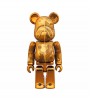 Bearbrick x BAPE Camo Shark 100% & 400% Set Gold