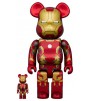 Bearbrick The Infinity Saga Iron Man Mark 43 100% & 400% Set 