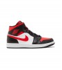 Jordan 1 Mid White Black Red