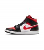 Jordan 1 Mid White Black Red