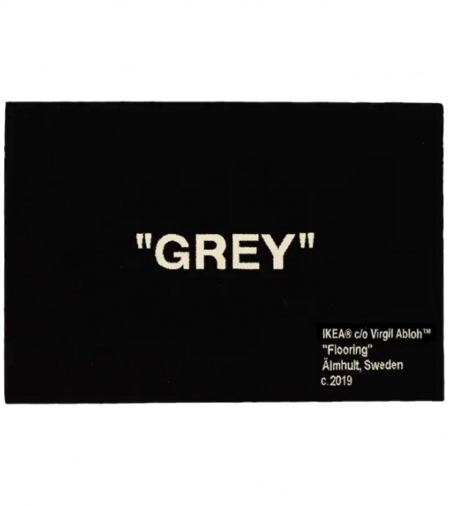 Ковер Virgil Abloh x IKEA "GREY" Rug 195x133 CM Black
