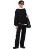 Свитер Fear Of God Essentials Black Holiday Waffle Crewneck 90s Sweater