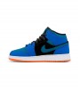 Кроссовки Air Jordan 1 Mid Racer Blue Green Abyss GS