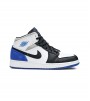 Кроссовки Air Jordan 1 Mid Se White Black Royal GS