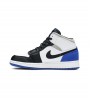 Кроссовки Air Jordan 1 Mid Se White Black Royal GS