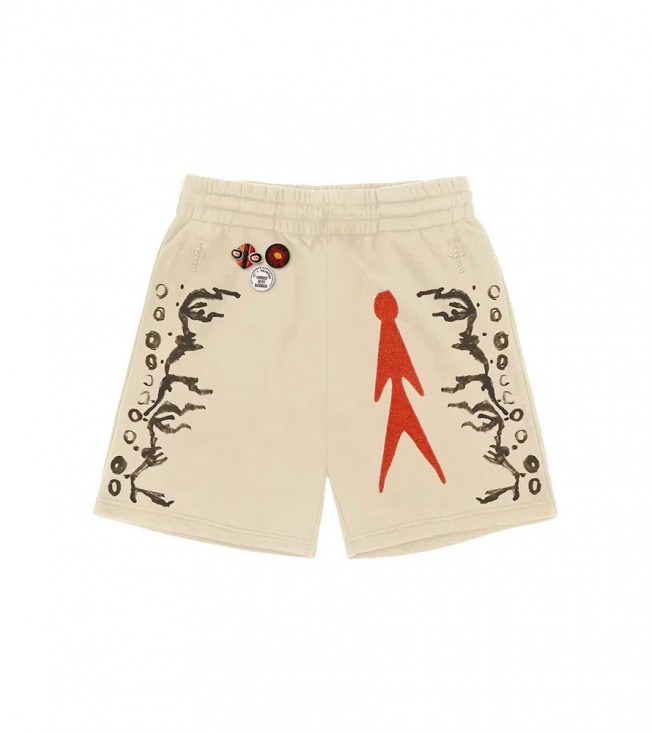 Travis Scott Character Shorts Natural