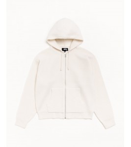 Свитер Stussy Textured Zip Hooded Sweater Bone