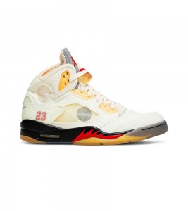 Кроссовки Off-White x Air Jordan 5 Retro Sail