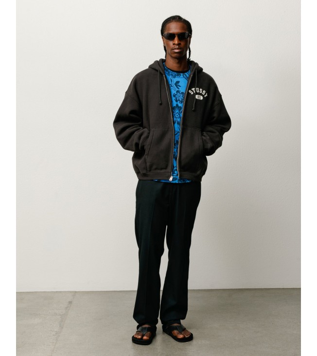 Худи Stussy Varsity Zip Hoodie Washed Black