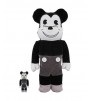 Bearbrick Mickey Mouse (Vintage B&W Ver.) 100% & 400% Set Black