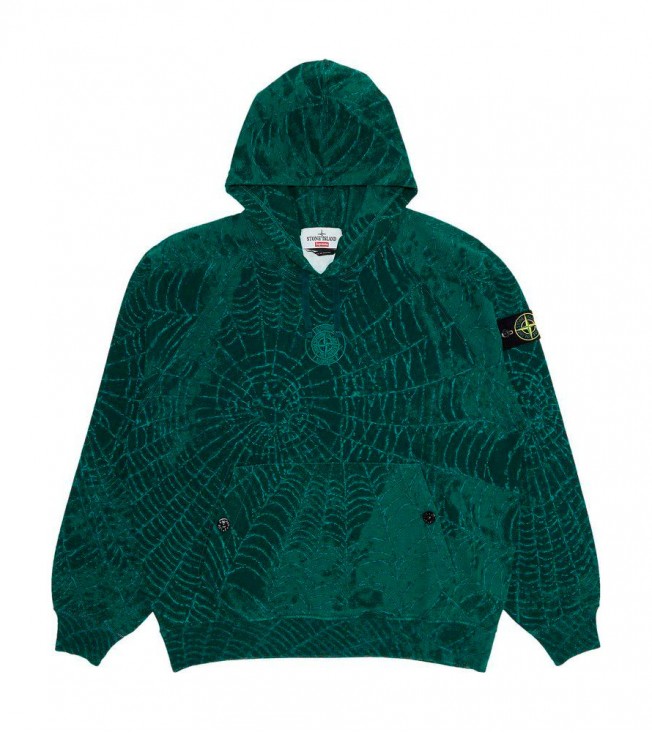 Худи Supreme Stone Island Hooded Sweatshirt (FW23) Dark Green
