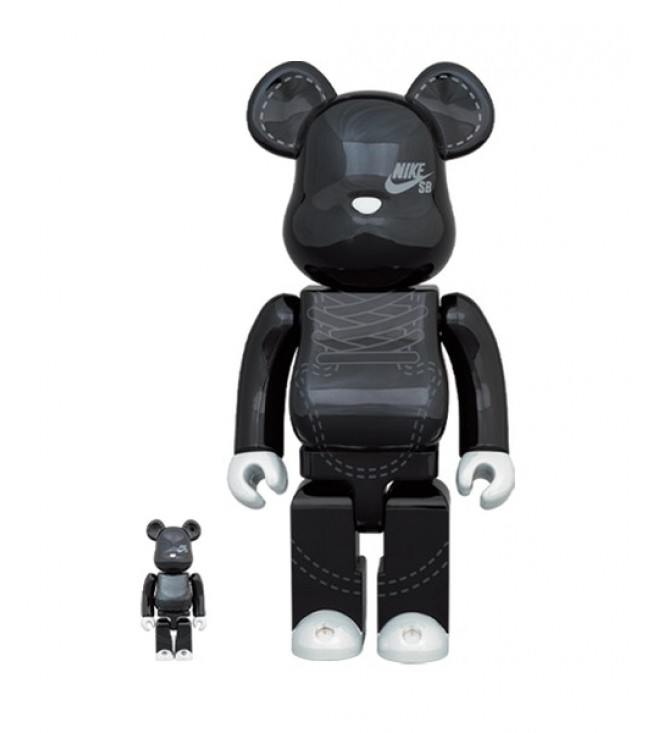 Bearbrick NIKE SB 2020 100% & 400% Set Black