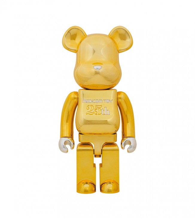 Bearbrick Medicom Toy 25th Anniversary 1000% Gold Chrome