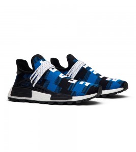 Кроссовки adidas Pharrell x Billionaire Boys Club x NMD Human Race Trail 'Blue Plaid' - Фото №2