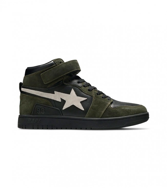 Кроссовки A Bathing Ape Block Sta Hi Dark Grey Light Grey