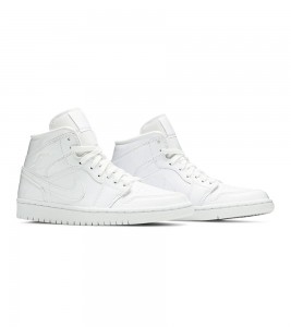 Кроссовки Jordan 1 Mid Triple White WMNS - ???? ?20