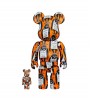 Bearbrick Monkey Sign 100% & 400% Set Orange