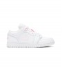Кроссовки Air Jordan 1 Low White Green Pink GS