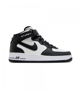 Nike Air Force 1 Mid Stussy Light Bone Black