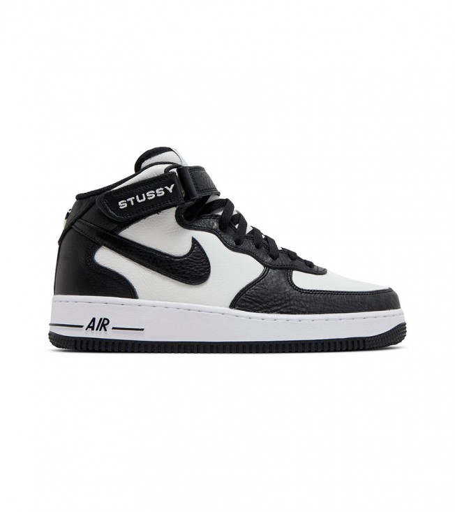 Nike Air Force 1 Mid Stussy Light Bone Black