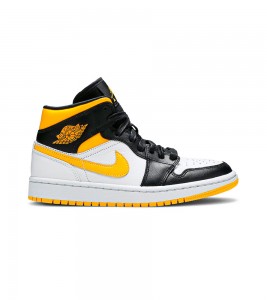 Кроссовки Air Jordan 1 Mid Laser Orange Black WMNS