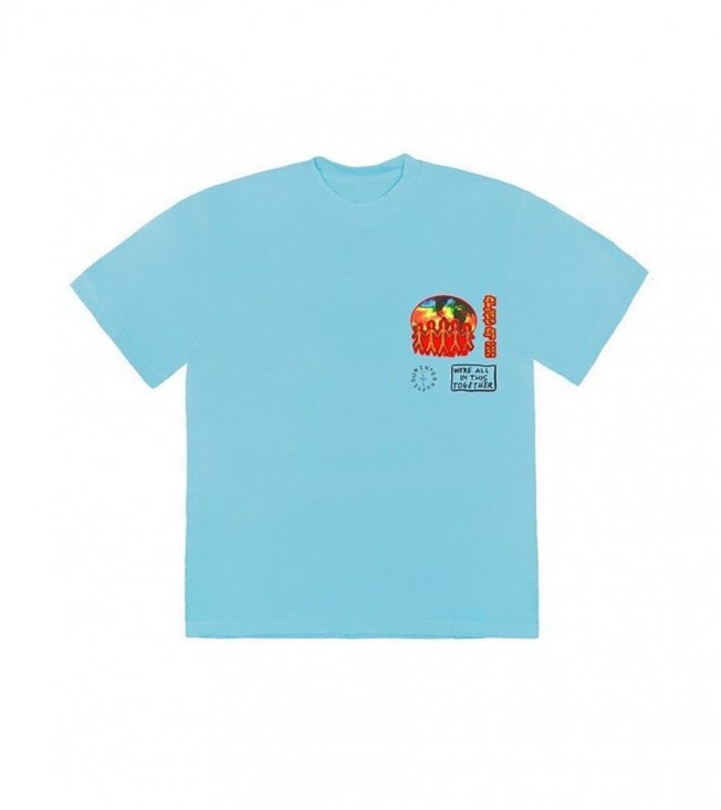 Футболка Travis Scott Cactus Jack C/O 2020 Blue