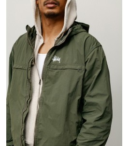 Куртка Stussy Lightweight Hooded Jacket Olive - Фото №2