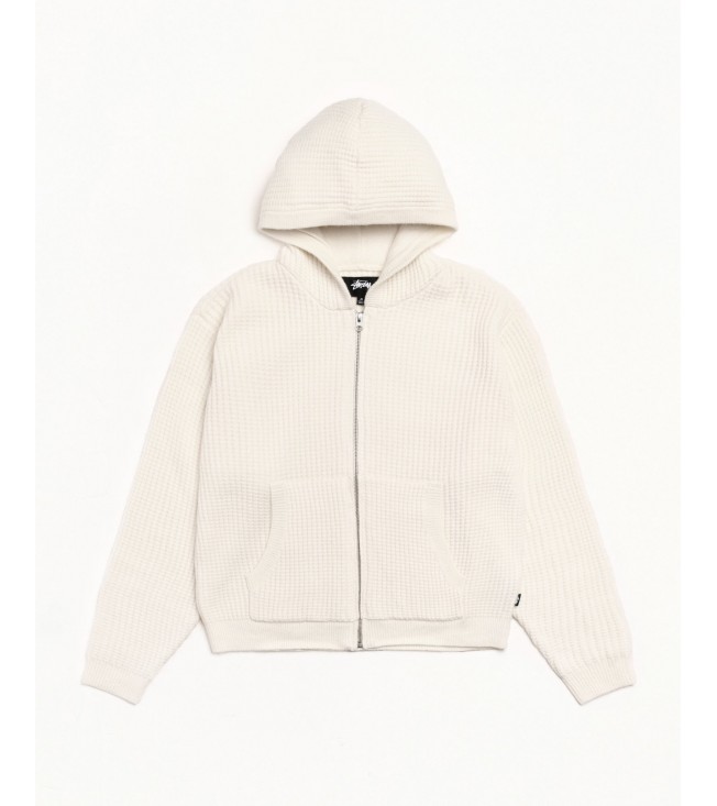 Свитер Stussy Waffle Cashmere Zip Hood Sweater Ivory