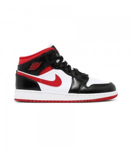 Кроссовки Jordan 1 Mid Gym Red Black White (GS)