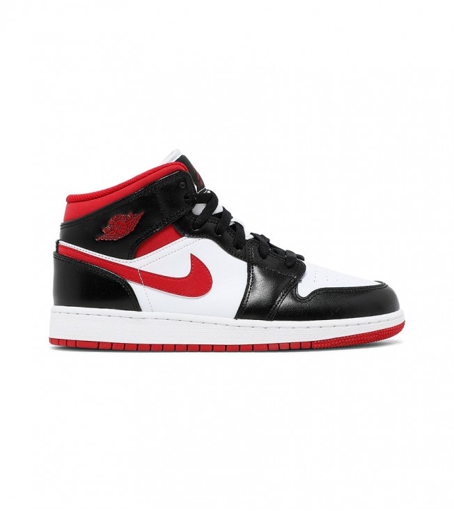 Кроссовки Jordan 1 Mid Gym Red Black White (GS)