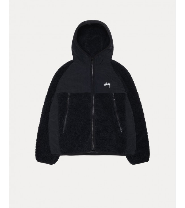 Шерпа Stussy Sherpa Paneled Hooded Jacket Black