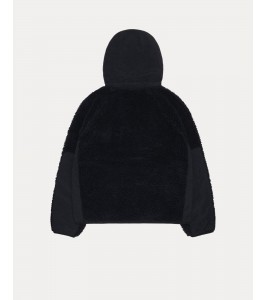 Шерпа Stussy Sherpa Paneled Hooded Jacket Black - Фото №2