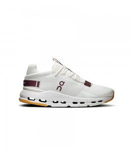 On Running Cloudnova Ivory Maroon Wmns