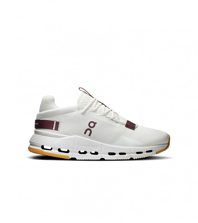 On Running Cloudnova Ivory Maroon Wmns
