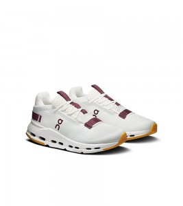 On Running Cloudnova Ivory Maroon Wmns #20