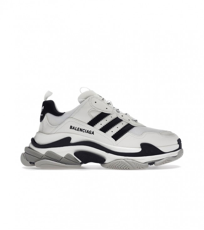 Balenciaga x adidas Triple S White Black