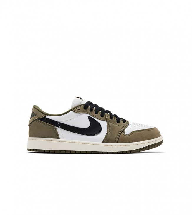 Jordan 1 Retro Low Medium Olive Summit White Sail Black