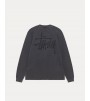 Stussy Basic Thermal Long Sleeve Washed Black