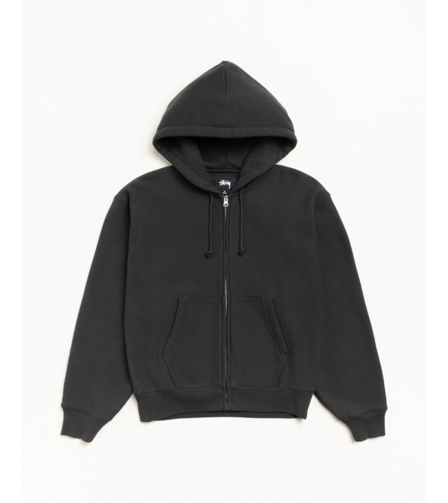 Худи Stussy Basic Diamond Zip Hoodie Black