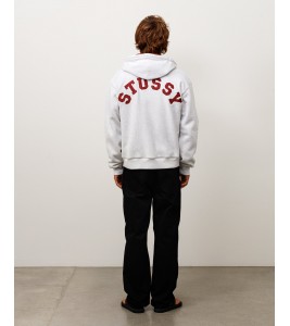 Худи Stussy Double Faced Zip Hoodie Ash Heather - Фото №2