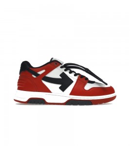 OFF-WHITE Out Of Office OOO Low Tops Black White Red