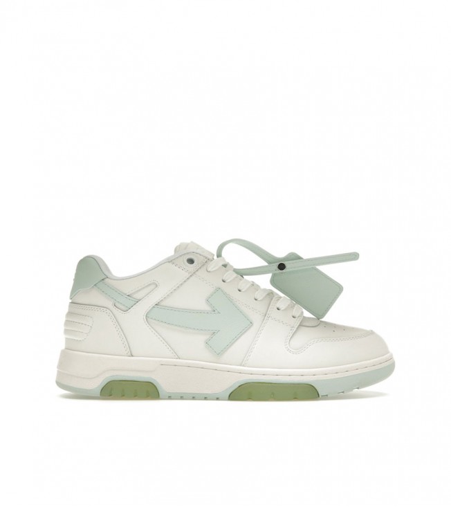 OFF-WHITE Out Of Office OOO Low Tops White Mint