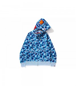 Худи BAPE Big ABC Camo Shark Full Zip Hoodie Blue